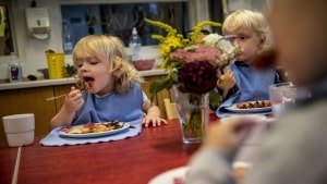 Det er en central del af vores bordskik, at vi lærer vores børn at spise den mad, der bliver serveret. Det kan ifølge en antropolog betyde, at vi senere i livet ubevidst spiser videre, selv om vi er mætte. Arkivfoto: Morten Stricker