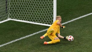 Kasper Schmeichel spillede et stærkt VM, hvor han blandt andet reddede et straffespark fra Luka Modric i den forlængede spilletid i ottendedelsfinalen mod Kroatien.