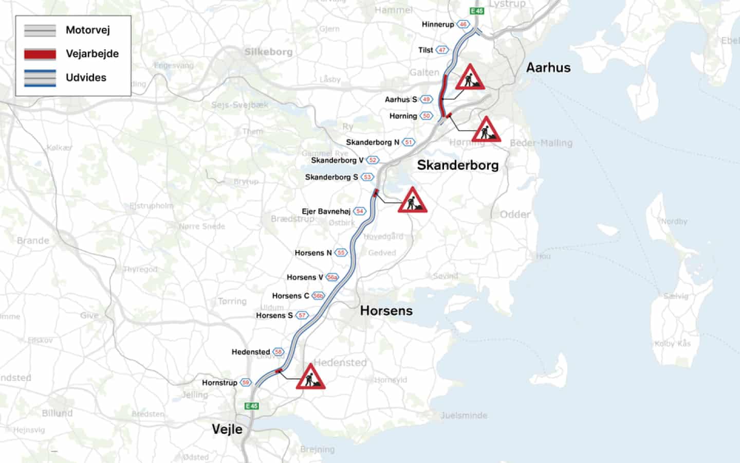 Vejarbejde På E45: Bilister Må Vænne Sig Til Lavere Hastighed Og ...