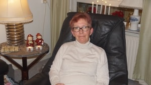 Jeannette Hindsgaul på 55 år sender et stort og hjertevarmt tak til de to personer, der hjalp hende efter et epileptisk anfald. Foto: Privat