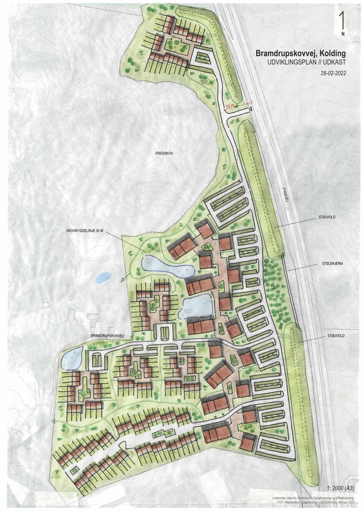 Boligområde Korshøjgaard ved Bramdrupskovvej i Kolding