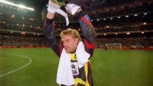 I december 1994 var Lars Høgh uovervindelig i målet, da OB på mirakuløs vis besejrede selveste Real Madrid med 2-0 i  den spanske hovedstad. Arkivfoto: Kim Rune