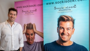 Nikolaj Tolstrup er medejer af strømpefirmaet Socki Socki, men også den berømte Peter fra L'Easy. Pr-foto