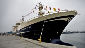 Danmarks største fiskerifartøj, Gitte Henning L349, afholdte 15-12-2008 åben hus på Thyborøn Havn. Trawleren er ejet 