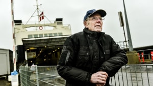 80-årige Mogens K. Nielsen, formand for foreningen Als-Fyn broen, drømmer om, at en fast forbindelse mellem Fynshav på Als og Bøjden på Sydfyn bliver en realitet i hans levetid. Foto: Timo Battefeld