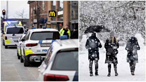 Fik du læst: Massiv udrykning til banegård, konkursramt hvidevarefirma og risiko for kraftig sne