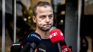 Morten Østergaard melder sin afgang efter gruppemøde i den Sorte Diamant København. Foto: Martin Sylvest/Ritzau Scanpix