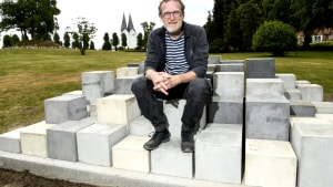 Kunstneren Lars Waldemar har den ene ud af syv nye genforeningsskulpturer til Sønderborg Kommune. Arkivfoto: André Thorup