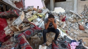 Foto fra Rafah, Gaza den 15. oktober 2023: Mohammed Abed/AFP/Ritzau Scanpix