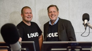 Martin Larsen (til venstre) er bestyrelsesformand for selskabet bag den nye digitale radiokanal Loud, Kulturradio Danmark, mens Uffe Jeppesen er en af ejerne i hovedaktionæren bag samme selskab. Arkivfoto: Finn Eriksen