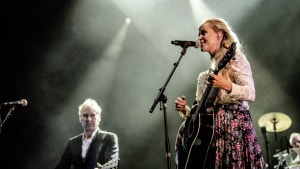 Tina Dickow var gæst under TV-2s koncert ved den uofficielle åbning af Aarhus Festuge. Foto: Michael Svenningsen
