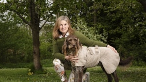 Lissen Marschall har opfundet et tørredækken til hunde. I årets udgave af Løvens Hule på DR1 fik hun en investering på 1,125 millioner kroner. Foto: Jakob Vind