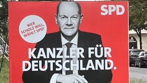 Olaf Scholz er favorit til at blive Tysklands næste kansler, men måske lurer der en overraskelse ved gyservalget søndag? Foto: Carsten B. Grubach