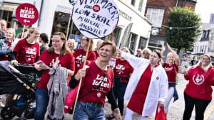 Den seneste tid har flere sygeplejersker demonstreret rundt om i landet. Foto: Henning Bagger/Ritzau Scanpix