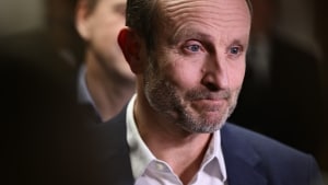 Martin Lidegaard da han torsdag aften præsenterede sig selv som ny politisk leder af Radikale. Foto: Philip Davali/Ritzau Scanpix