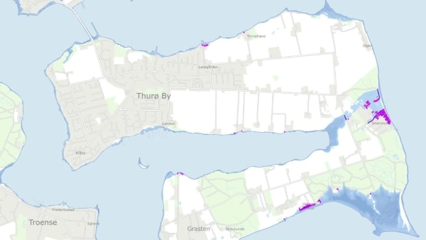 Vandstigninger vil dele Thurø i to: - Har man overhovedet råd til at ...