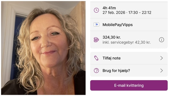 Tina tog på restaurant - og fik et chok, da hun skulle betale over 300 kroner for parkering