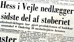 Det traditionsrige jernstøberi, Hess, i Vejle, lakkede mod enden for 50 år siden. Affotografering: Leif Baun