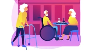 Ifølge Realdania viser en undersøgelse blandt seniorbofællesskaber fra 2020, at der står 34 personer på venteliste i gennemsnit til hvert bofællesskab. Illustration: Colourbox