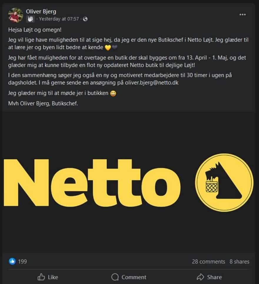 Netto I Sønderjysk By Har Fået Ny Chef Og Lukker I Flere Uger Jvdk 