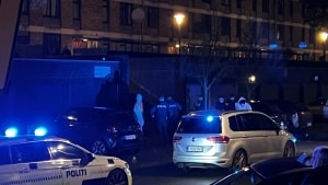 Nytårsnat rykkede politiet ud til en skudepisode i Vollsmose, hvor en 25-årig mand blev ramt i maven. Foto: Presse-fotos.dk