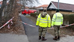 Der var efterfølgende afspærret ved Hjallerup Varmeværk, hvor den dræbte 13-årige pige blev fundet. Arkivfoto: Henning Bagger/Ritzau Scanpix. 