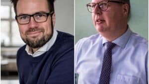 Borgmester Peter Rahbæk Juel og rådmand Søren Windell har ikke lagt fingre imellem i diskussionen om et potentielt salg af Fjernvarme Fyn.