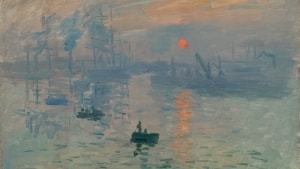 En tåget fransk solopgang af Claude Monet: ”Impression. Soleil Levant”, 1872. Foto: Musée Marmottan Monet, Paris