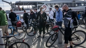 Netværket SportErhverv tog på motions- og hyggetur til Samsø med cykler ombord. Foto: Flemming Krogh