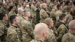 Danske soldater kan efter onsdagens ja snart komme med på EU-missioner. Her ses danske soldater udsendt på en Nato-mission på Adazi-militærbasen i Letland. Foto: Mads Claus Rasmussen/Ritzau Scanpix