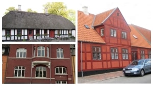 Her er nogle af de ejendomme, der har fået del i byfornyelsesstøtten. Fotos: Fredericia Kommune