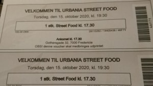 Spisebilletterne til Urbania Street Food blev solgt sammen med billetterne til forestillingen 