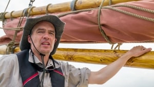 Grønne Erna-skipper Caspar Mose har sejlet Fyn Rundt for Bevaringsværdige Sejlskibe på Grønne Erna mere end ti gange. Foto: Søren Stidsholt Nielsen