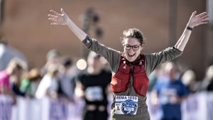 Mere end 2100 løbere klarede den helt hen til målstregen ved Lillebælt Halvmarathon 2022. Foto: Michael Bager
