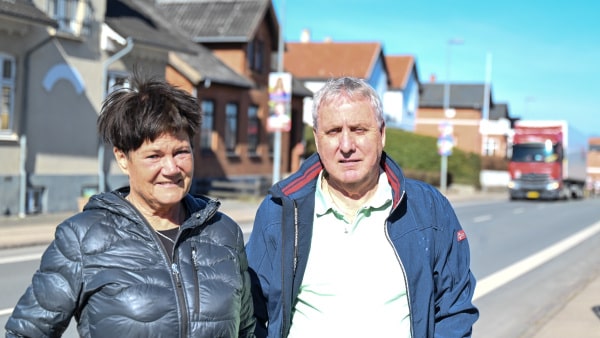 Palle og Pernille er trætte af lastbiler: Hvorfor skal Svendborgtrafikken gennem byen?