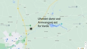 Uheldet skete lidt nordøst for Varde - ved Armvangvej/rute 12 - Lundvej. Google Maps