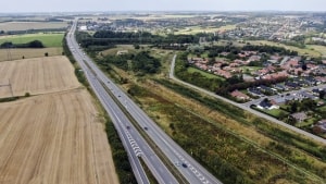 Her ses motorvejsafkørsel Randers C. Det er også besluttet at bygge motorvej ved Billund. Arkivfoto: Annelene Petersen