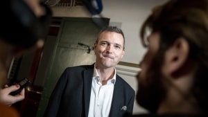 Jakob Næsager møder pressen på Københavns Rådhus på valgnatten. Foto: Mads Claus Rasmussen/Ritzau Scanpix.