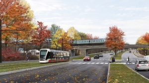 Letbanens etape er tiltænkt at skulle køre ad Ejbygade ud mod Vollsmose og videre til Seden. Illustration: Odense Kommune
