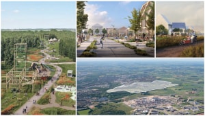Det bliver en helt ny grøn bydel, der vil få flere indbyggere end Lystrup og Malling, der kommer op af jorden ved Brendstrupkilen, som planerne er nu. Fotos: Visualiseringer fra udviklingsplanen