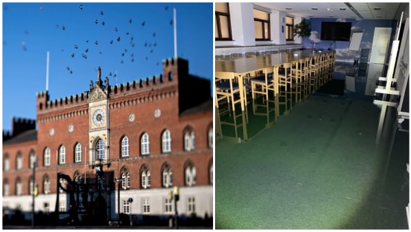 Massive vandskader på rådhus: 100 medarbejdere påvirket af skader - og flere måneders renovering