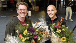 Asser Øllgaard og Brian Sørensen blev mandag udnævnt til Årets Randersborger for deres udsendelser fra Randers Regnskov, da landet i tre måneder var lukket ned på grund af corona-krisen. Foto: Lars Rasborg