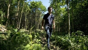 Godsejer Johan Tesdorph har søgt om at måtte etablere en såkaldt skovbegravelsesplads i et hjørne af Vejlskoven. Der er dog ikke tale om det område, som han her er på tur i . Arkivfoto: Søren E. Alwan