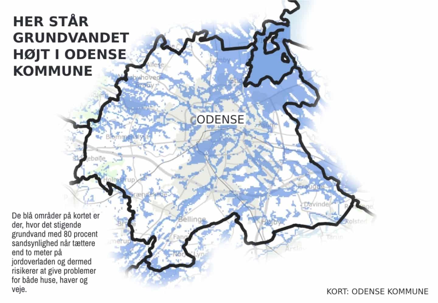 Se om dit hus risikerer vand i kælderen: Grundvandet stiger i Odense og giver våde problemer fyens.dk