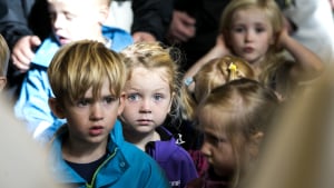 Hvis børnetallet fortsætter med at stige i samme tempo som nu, kommer Vejle Kommune til at mangle 478 pasningspladser i 2022. På billedet ses børn fra Sct. Norberts Børnehus. Arkivfoto: Martin Ravn