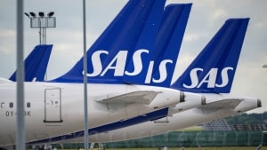 Airbus-fly langtidsparkeret i Kastrup Lufthavn, efter at pilotstrejken i SAS blev en realitet i mandags. Foto: Johan Nilsson/Reuters/Ritzau Scanpix