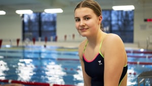 Freja Røjkjær Rasmussen er en af de dygtige konkurrencesvømmere i Swim Team Neptun. Foto: Anne Myrup Pedersen