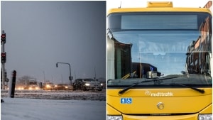 Midttrafik indstillede al bybuskørsel i Viborg i halvanden time onsdag eftermiddag. Fotos: Morten Pedersen.