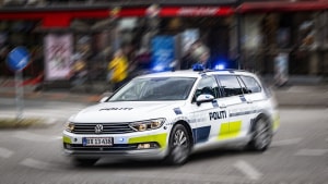 Politiet måtte en tur til Fiskergyde, hvor en 20-årig var blevet slået i hovedet med en flaske. Foto: Axel Schütt