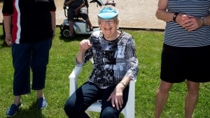 Annelise Petersen kort før sin 90 års fødselsdag, i forbindelse med petanqueklubbens jubilæum. Arkivfoto: Jacob Schultz